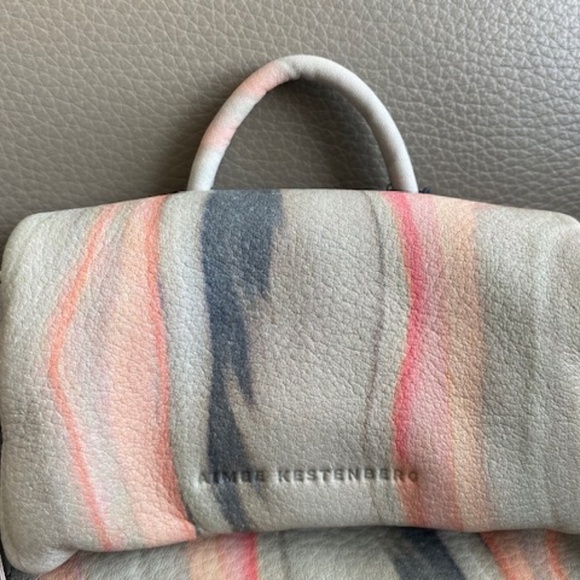 Aimee Kestenberg 'Bali' Mini backback in Sahara multicolour marbled leather - Picture 5 of 16